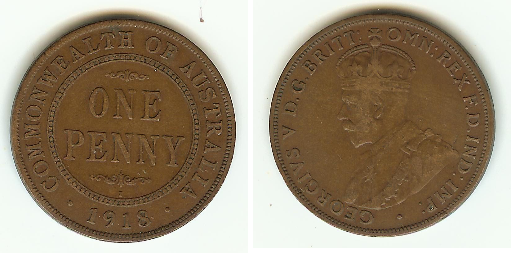Australian Penny 1918 aVF/VF